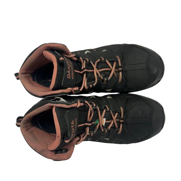 Dakota Women’s Mid-Cut Alum Toe Comp Plate 2007 Hiker Boots Black/Pink Size 8.5M - Picture 4 of 8